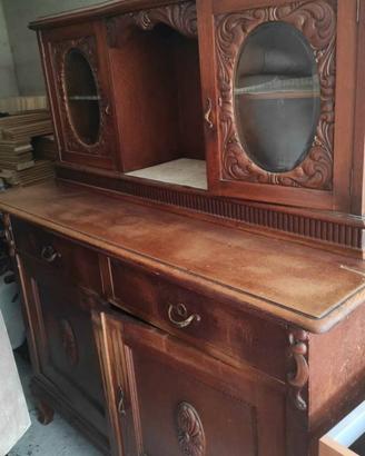 credenza con scrittoio a scomparsa 