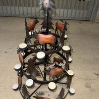 albero di natale in ferro battuto