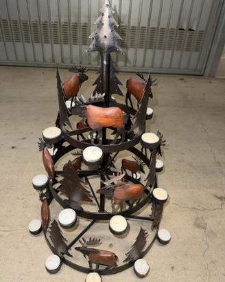 albero di natale in ferro battuto