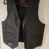 gilet pelle biker