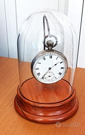ANTICO OROLOGIO DA TASCA IN ARGENTO-CAMPANA VETRO
