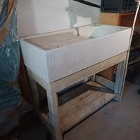 lavandino con mobile per giardino/garage