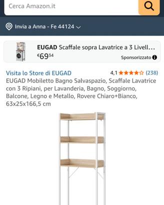 Eugad Mobile Salvaspazio Lavatrice