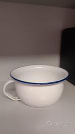 Vaso metallo smaltato Due Leoni 