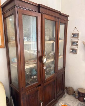 Mobile Salone Credenza Cristalliera legno arredare