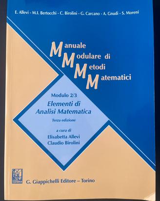 Manuale modulare di Metodi matematici Modulo 2/3