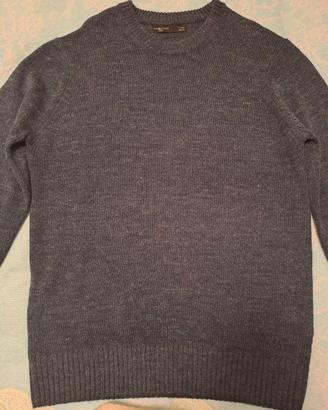 maglione uomo girocollo blu ottanio tg. XL