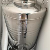 Bidone in acciaio per olio 50 litri con rubinetto