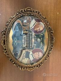 Quadretto ovale vintage Roma  souvenir d’epoca