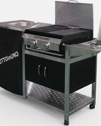 Barbecue a gas e pietra lavica TuttoinUno
