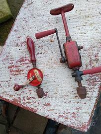 2 trapani a manovella vintage 