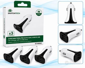 Kit 3 Caricabatterie Auto SAATCHITECH ST.90063 – 2