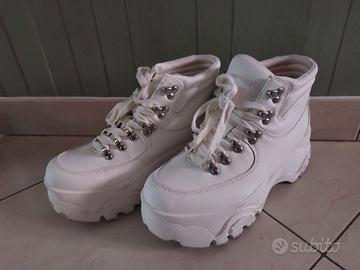 Zeppe bianche sportive pull and bear 37