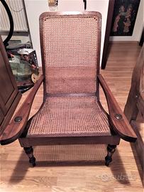 POLTRONA RUSTICA ANNI 50 PAGLIA VIENNA vintage