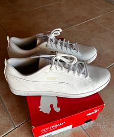 Sneakers Puma scarpe ginnastica vera Pelle bianche