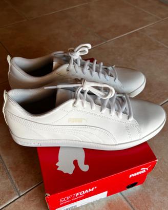 Sneakers Puma scarpe ginnastica vera Pelle bianche