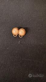 Orecchini clip perle bianche oro