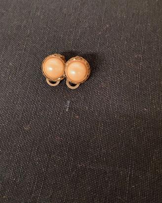 Orecchini clip perle bianche oro
