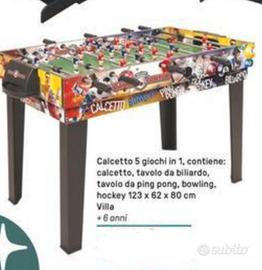 CALCETTO BALILLA -TAVOLO 5 GIOCHI