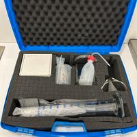 Alcolometro+bagnomaria+lampada bunsen+kit vetreria