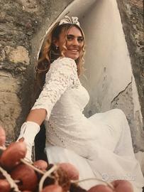 Vestito da sposa in pizzo taglia 40