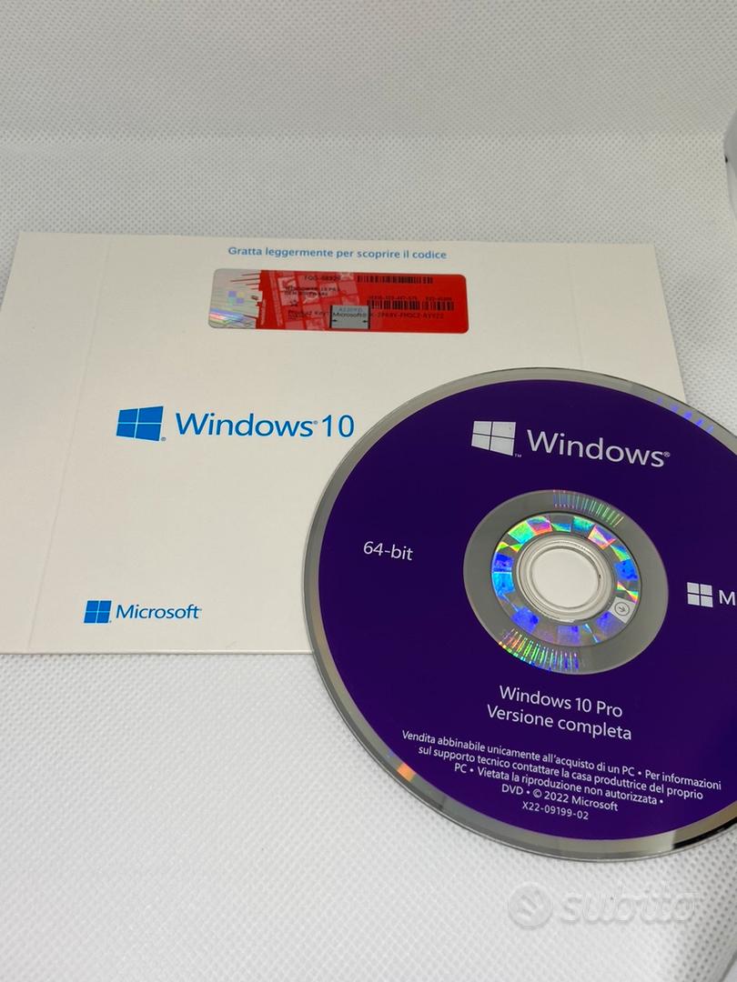 Microsoft Windows 10 PRO - Licenza - 1 Licenza - OEM - Dvd - 64 Bit -  Italiano : : Informatica