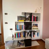 Libreria moderna bianca e nera