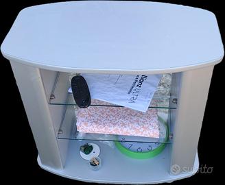 Mobile grigio porta TV con rotelle 