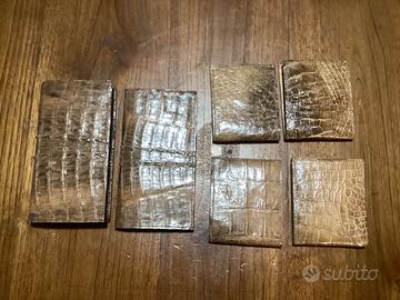 Portafogli uomo e donna in coccodrillo