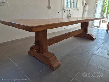 Tavolo in olmo massello 300x102x78cm