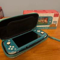 Nintendo switch lite verde acqua + accessori