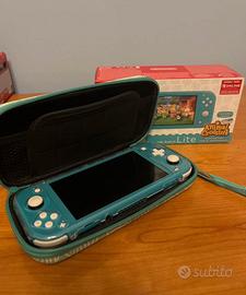 Nintendo switch lite verde acqua + accessori