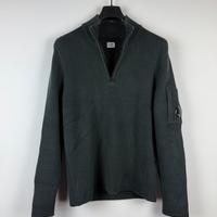 Maglione nero a mezza zip C.P. Company