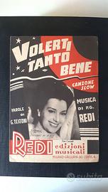spartito musicale vintage anni 50 canto mandolino