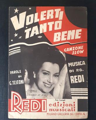 spartito musicale vintage anni 50 canto mandolino