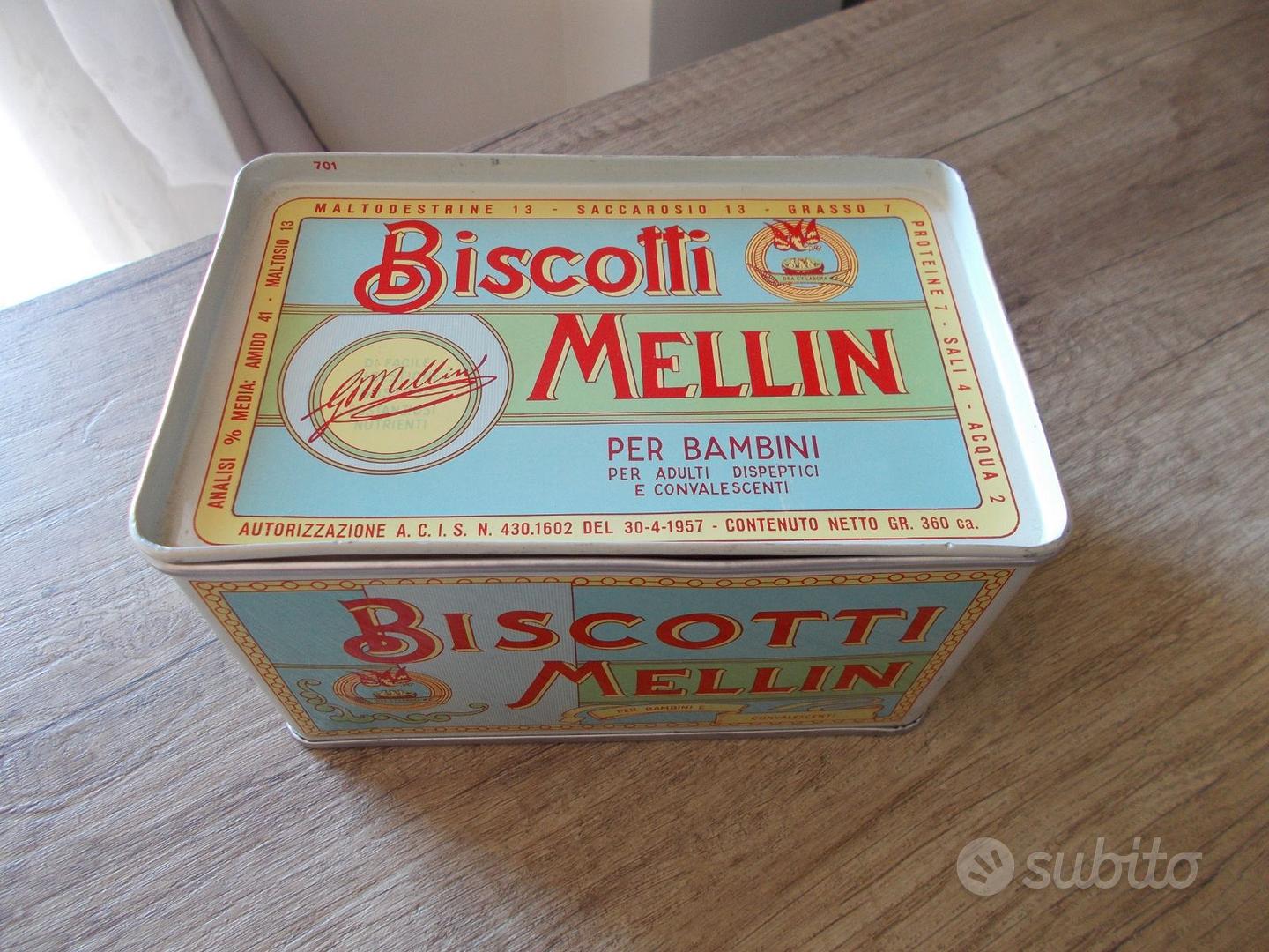 Scatola di latta Biscotti Mellin - Collezionismo In vendita a Catania