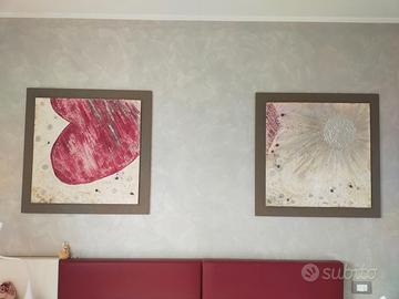COPPIA DI QUADRI MATERICI