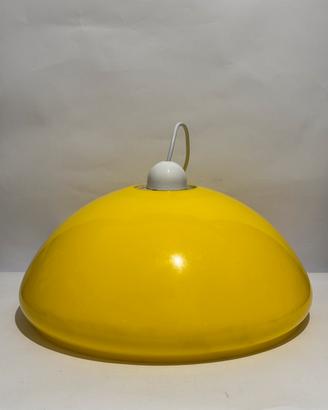 Lampadario vintage anni ’70/’80 giallo
