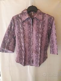 CAMICIA LILLA FANTASIA PITONE "PLEASE" DONNA TG M