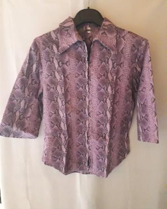CAMICIA LILLA FANTASIA PITONE "PLEASE" DONNA TG M