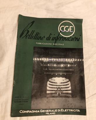 Bollettino CGE 1943 n 4-5 teatro alla Scala