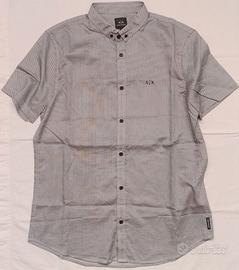 Camicia maniche corte Armani Exchange grigia/nera