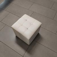 Pouf bianco contenitore 