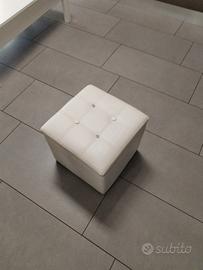 Pouf bianco contenitore 