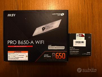 Scheda madre MSI B650 Wifi + Ryzen 7 9700X