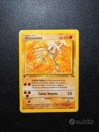 Hitmonlee Fossil Prima Edizione - Carte Pokemon 