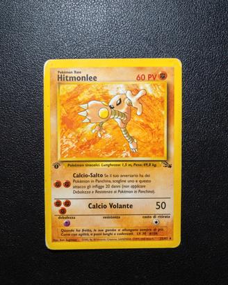 Hitmonlee Fossil Prima Edizione - Carte Pokemon 