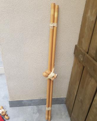 bastoni tenda in legno