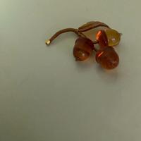 Ghiande ambra in vetro di murano