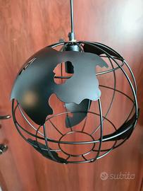 Lampada sospesa mondo sfera pianeta stile vintage